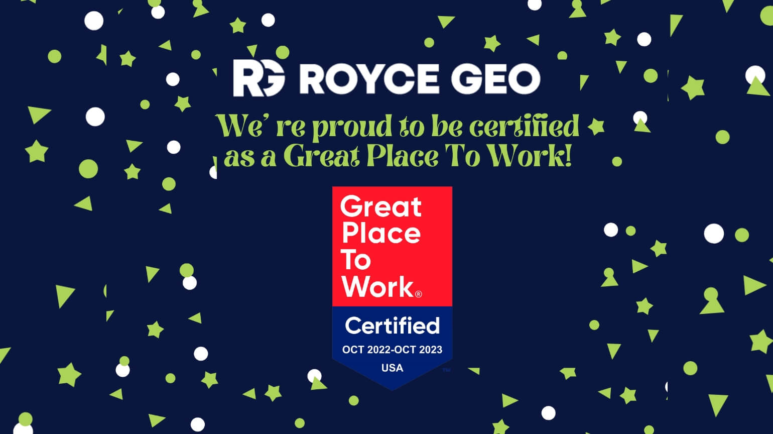 Great Place to Work Certified 2022 to 2023 logo
