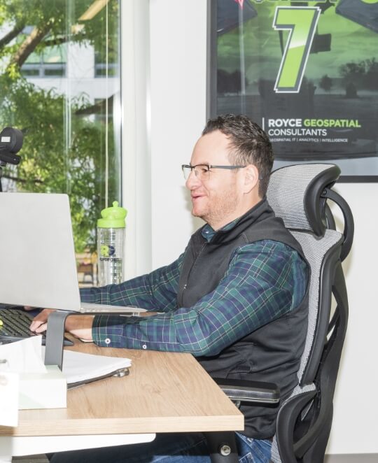 Man working at a computer