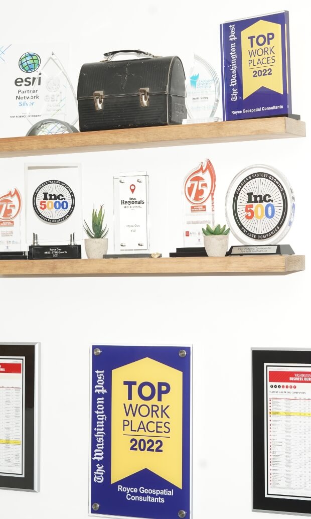 Royce Geo awards shelf