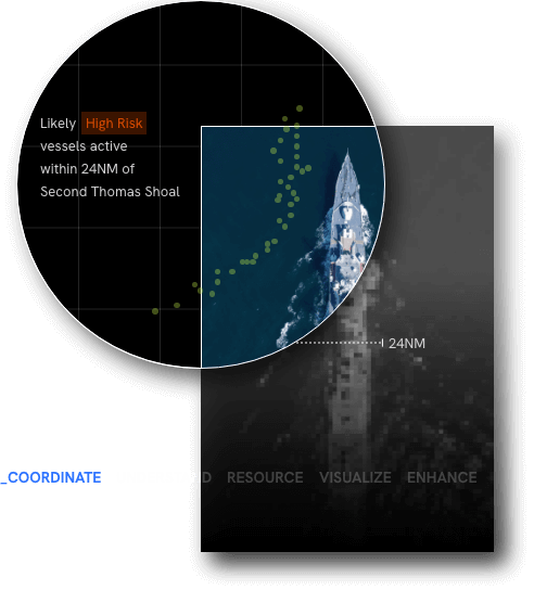 Artistic visualization of Curve OE detecting high risk vessels