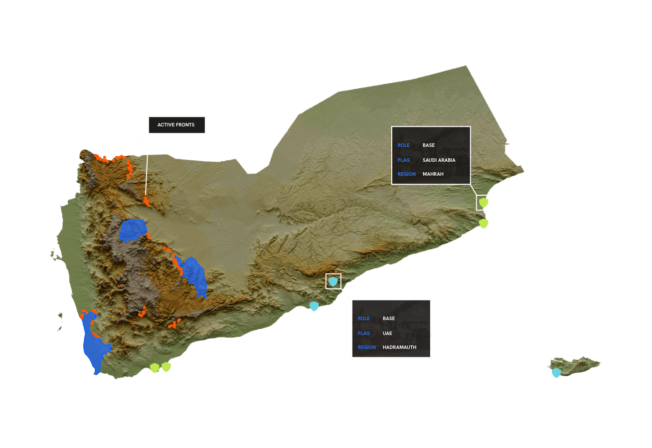 Terrain map with data points